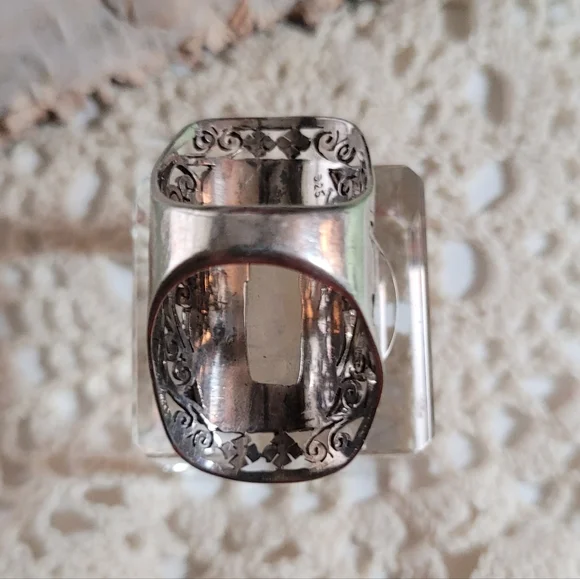VTG Sterling Silver/Moonstone Ring - Picture 3 of 5